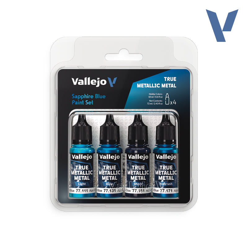 Vallejo True Metallic: Sapphire Blue Paint Set (77.256)