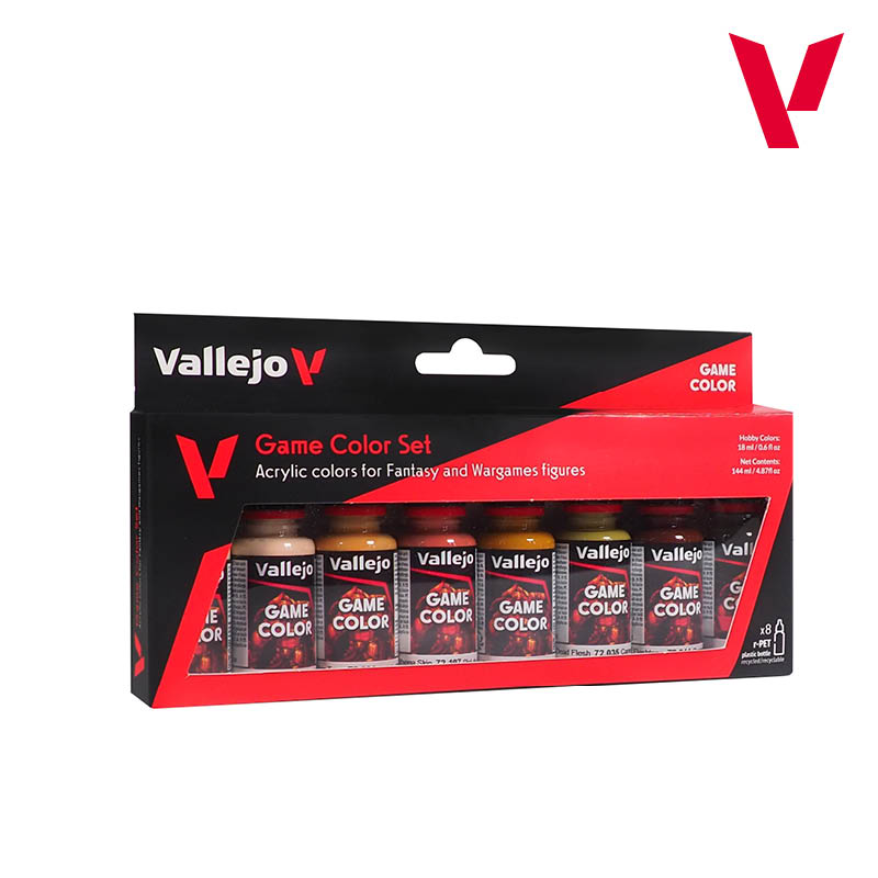 Vallejo Paint Set: Skin Tone Set, 8 x 18ml (72.187)