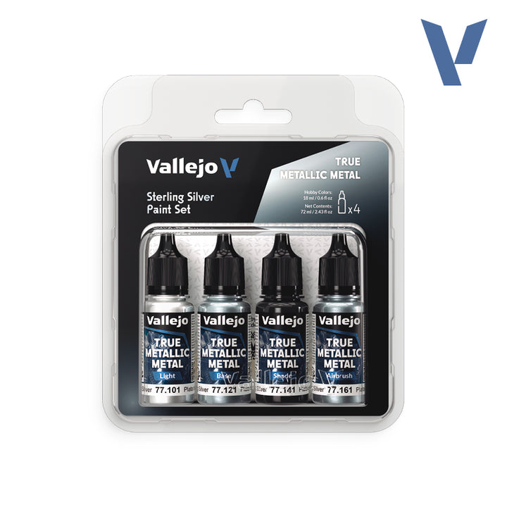 Vallejo True Metallic: Sterling Silver Paint Set (77.251)