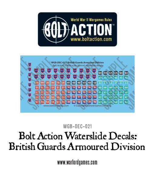 Bolt Action: Decals - British Guards Armoured Division