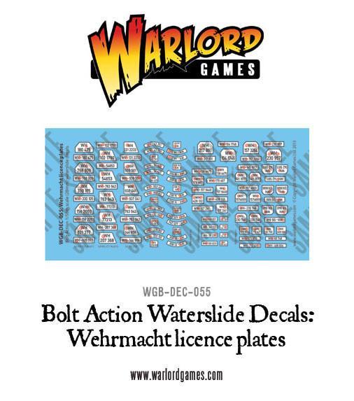 Bolt Action: Decals - Wehrmacht licence plates