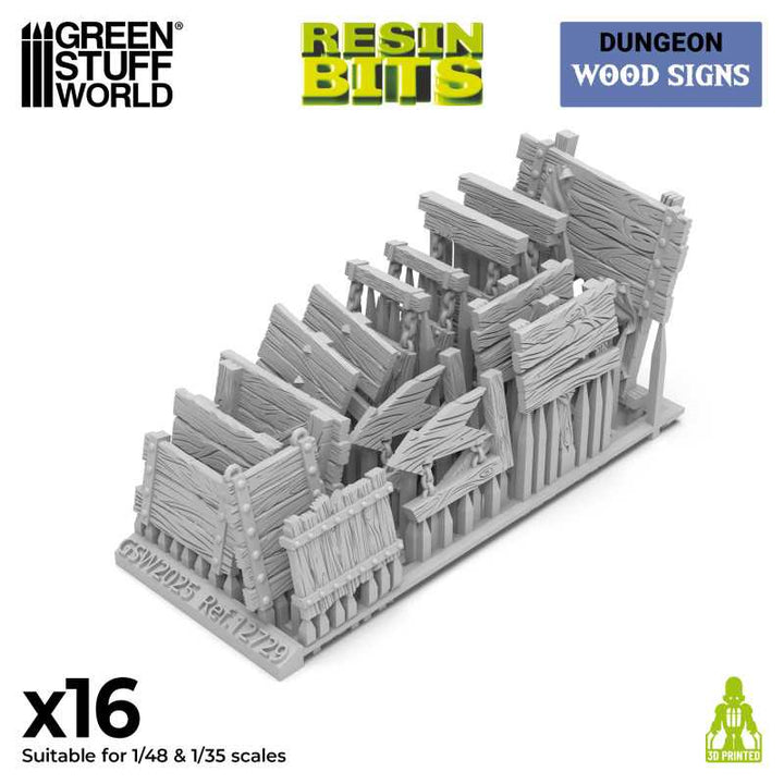 Wood Signs 1:48-1:35 (Green Stuff World)