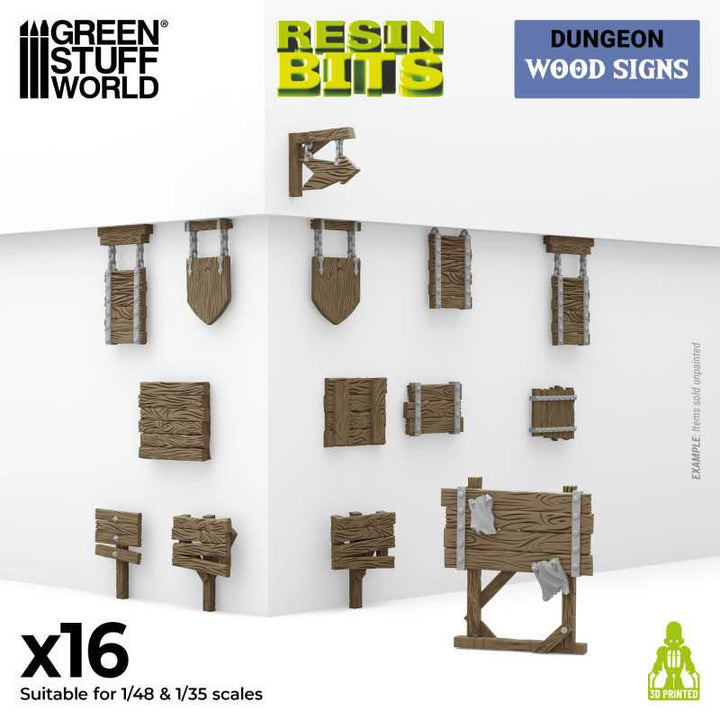 Wood Signs 1:48-1:35 (Green Stuff World)