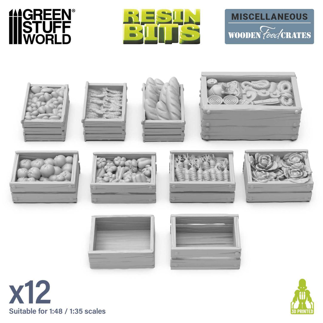 Wooden Food Crates 1:48 (Green Stuff World)