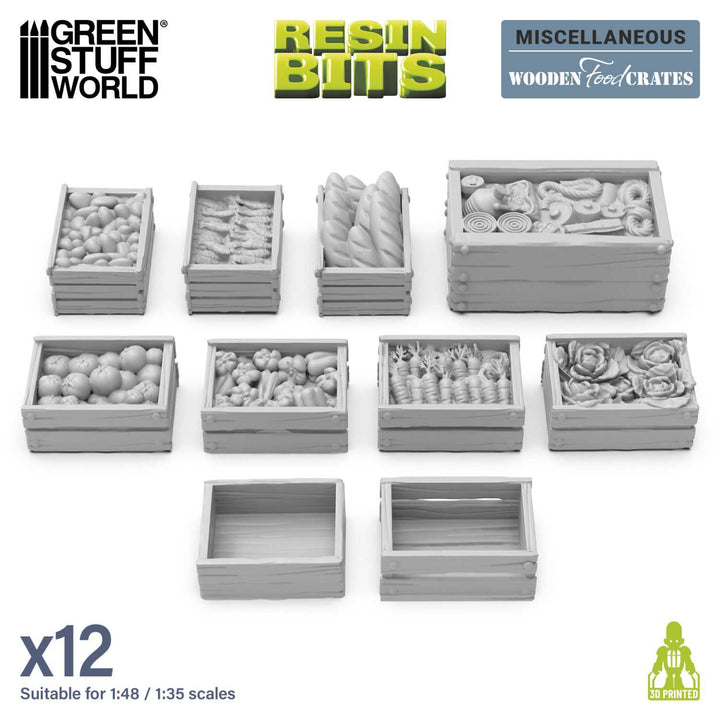 Wooden Food Crates 1:48 (Green Stuff World)