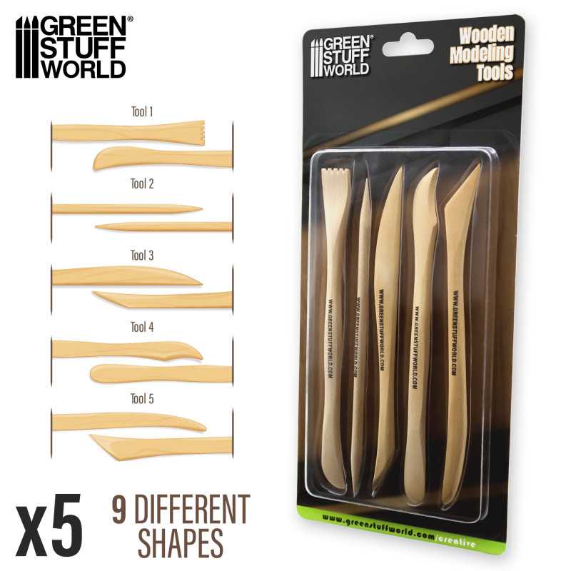 Wooden Modeling Tools (Green Stuff World)