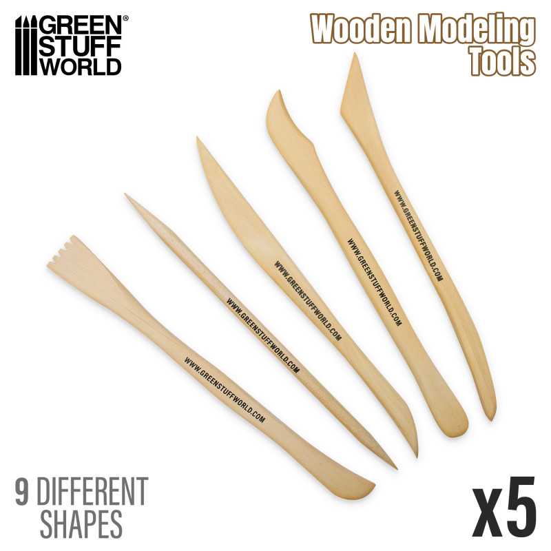 Wooden Modeling Tools (Green Stuff World)