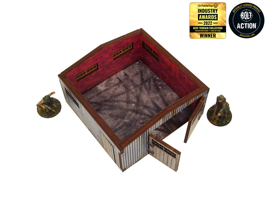 WW2 Normandy Large Tin Shed Prepainted [28mm/1:56]