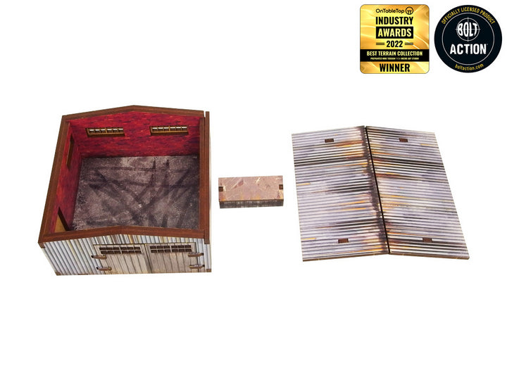 WW2 Normandy Large Tin Shed Prepainted [28mm/1:56]