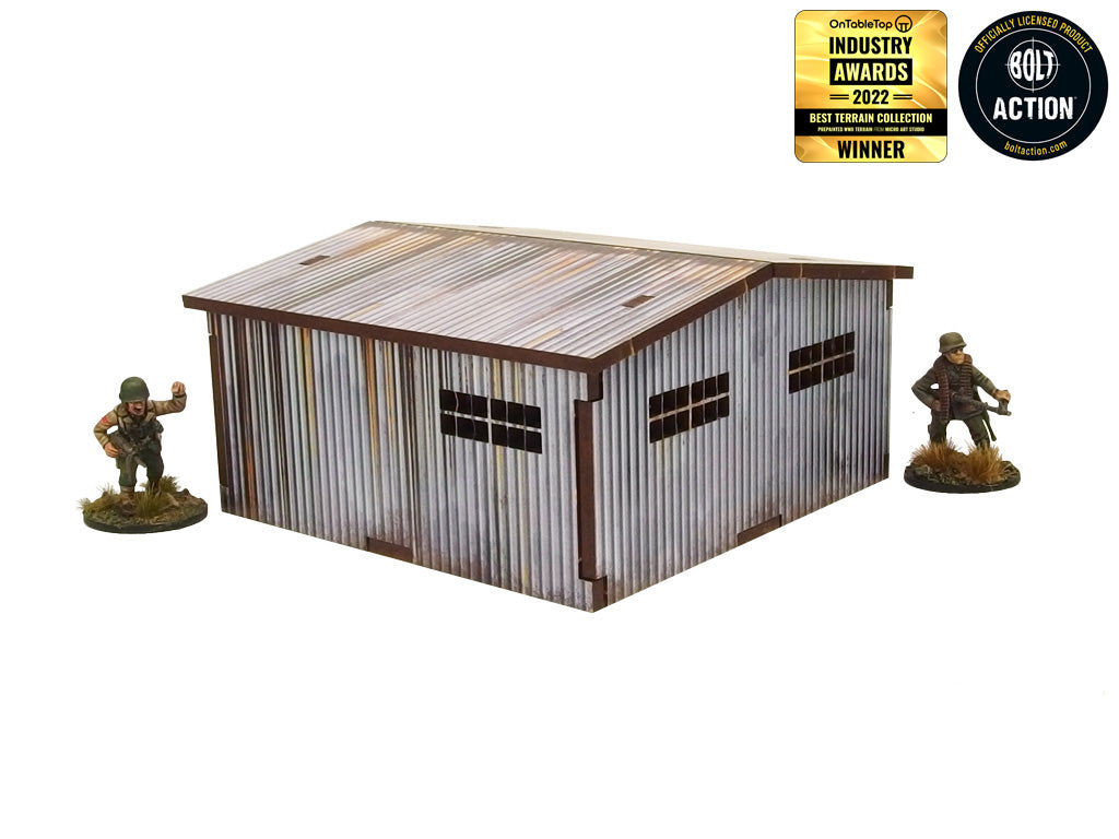 WW2 Normandy Large Tin Shed Prepainted [28mm/1:56]