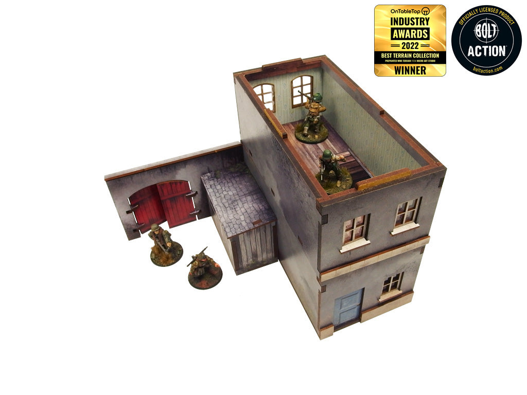 WW2 Normandy Townhouse 1 Prepainted [28mm/1:56]
