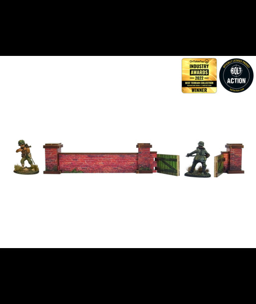 WW2 Normandy Wall w. Gate (low) (28mm) (Micro Art Studio)