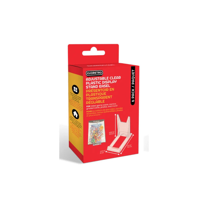 Evoretro Adjustable Easel Stand 6-Pack Compatible with Video Game Cases