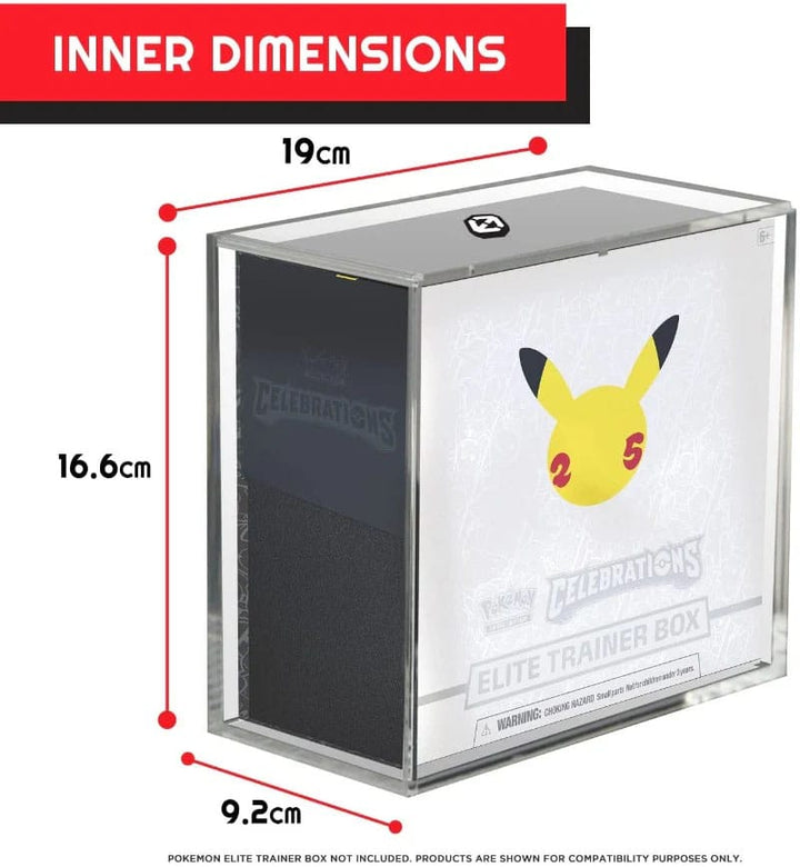 Evoretro Acrylic Display Case for Booster Boxes / Elite Trainer Boxes Ver. 2 with Sliding Lid (EVO-7702)