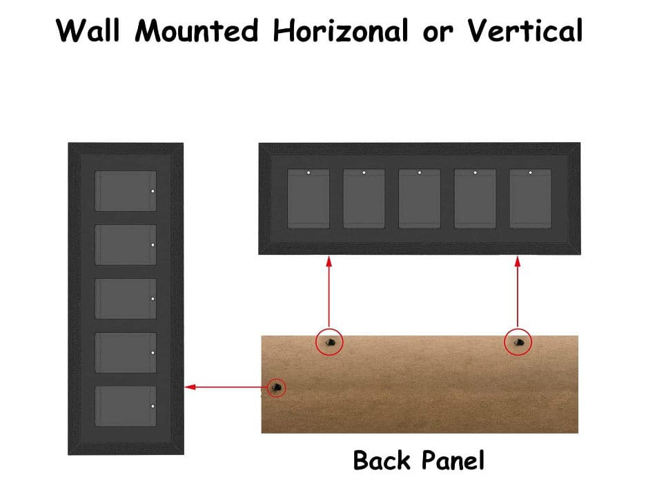 Evoretro Graded Card Display Frame for 5 PSA Graded Cards (EVO-9963)