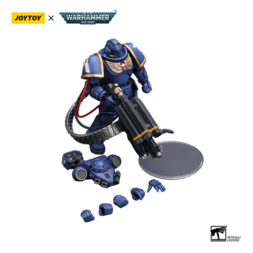 Warhammer 40,000 Action Figure - Ultramarines Desolation Marine with Superfrag Rocket Launcher