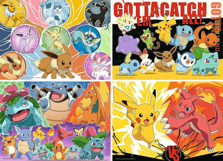 Pokémon Puzzle 4-Pack Pokémon Buddies (4x100 brikker)