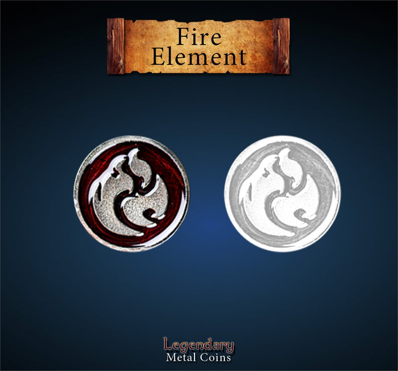 Legendary Metal Coins - Elements Metal Coin Set: Fire (Drawlab)
