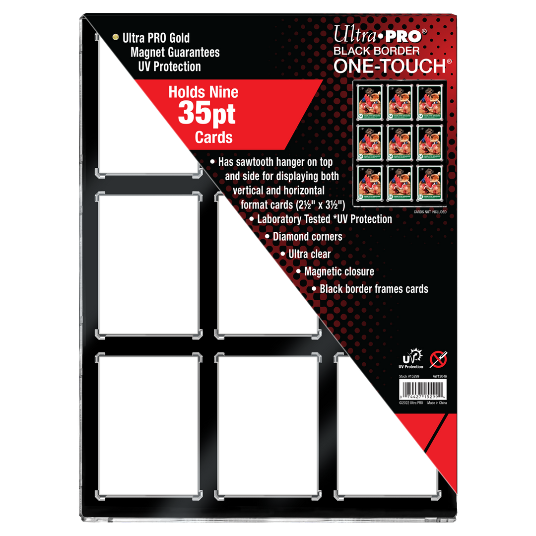 35PT 9-Card Black Border UV ONE-TOUCH Magnetic Holder (Ultra PRO)
