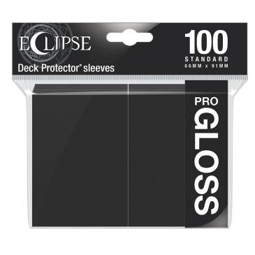 Eclipse Gloss Standard Sleeves: Jet Black (Ultra PRO) (15601)
