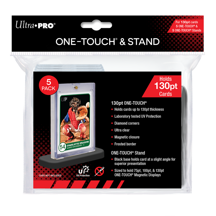 130PT ONE-TOUCH & Stands (5ct) (Ultra PRO)