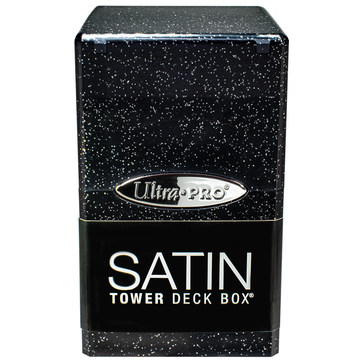 Glitter Satin Tower Deck Box - Black (Ultra PRO)