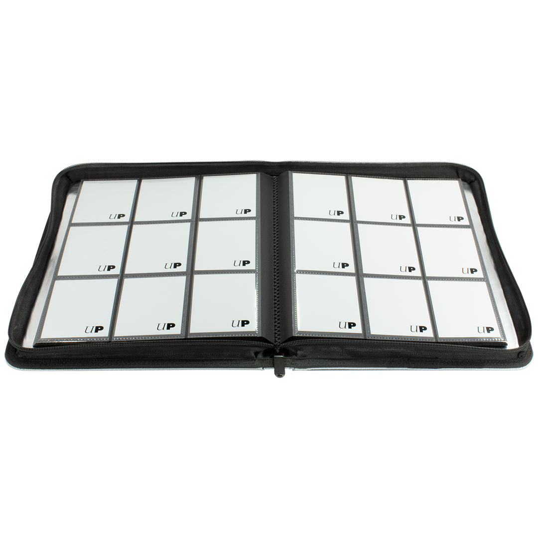 Ultra PRO 9-Pocket Zippered PRO-Binder: Silver Made With Fire Resistant Materials (Ultra PRO)