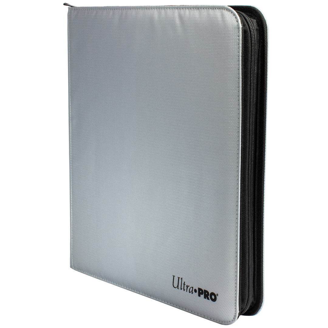 Ultra PRO 12-Pocket Zippered PRO-Binder: Silver Made With Fire Resistant Materials (Ultra PRO)