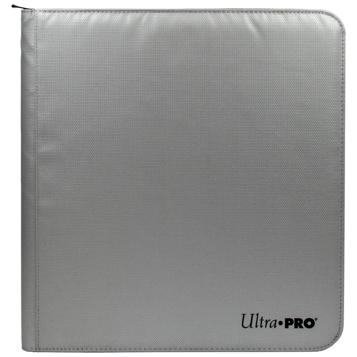Ultra PRO 12-Pocket Zippered PRO-Binder: Silver Made With Fire Resistant Materials (Ultra PRO)