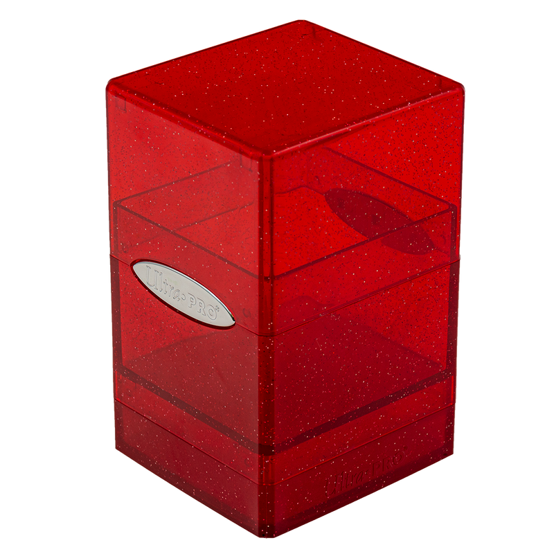 Glitter Satin Tower Deck Box - Red (Ultra PRO)