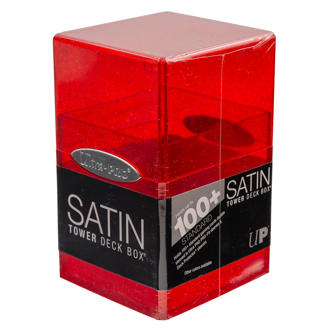 Glitter Satin Tower Deck Box - Red (Ultra PRO)