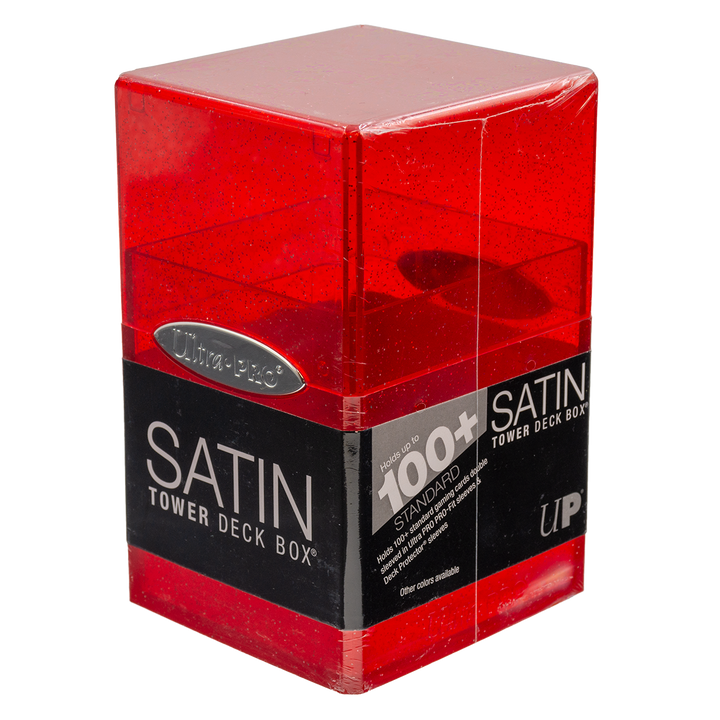 Glitter Satin Tower Deck Box - Red (Ultra PRO)