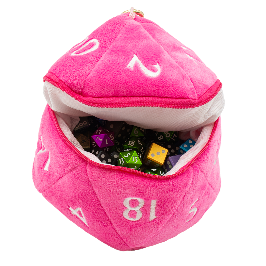 D20 Plush Dice Bag - Hot Pink (Ultra PRO)