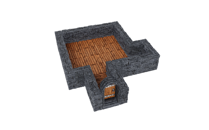 WarLock Tiles: Expansion Pack - 1 in. Dungeon Straight Walls