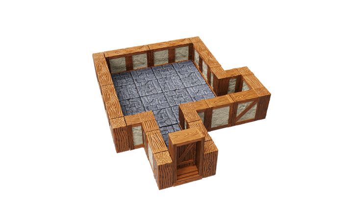 WarLock Tiles: Expansion Pack - 1 in. Town & Village Straight Walls