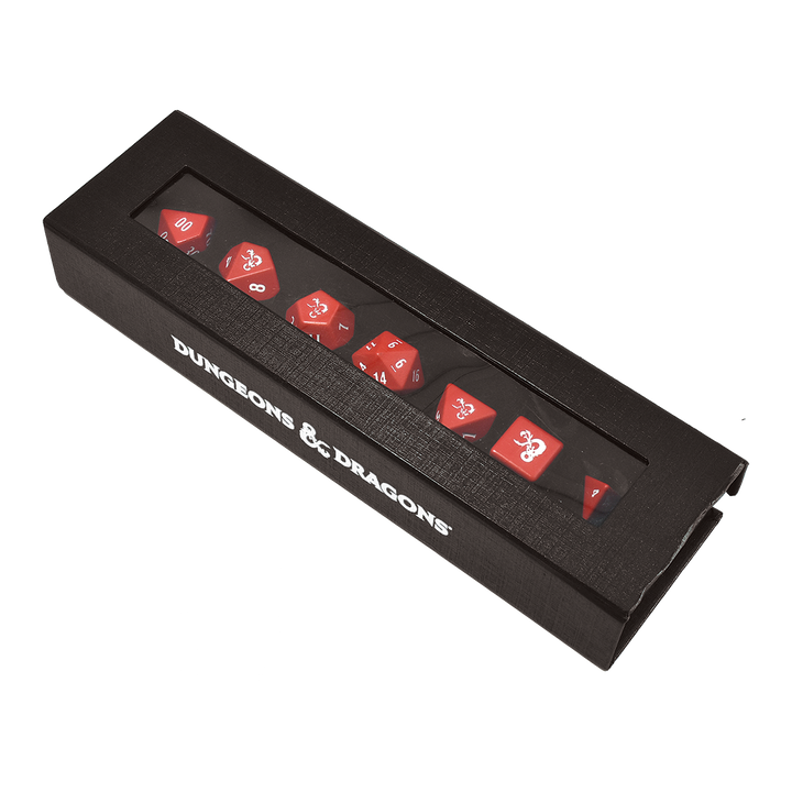 Heavy Metal Red and White RPG Dice Set (7ct) for Dungeons & Dragons (Ultra PRO)