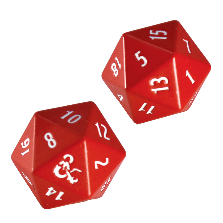 Heavy Metal Red and White D20 Dice Set (2ct) for Dungeons & Dragons (Ultra PRO)