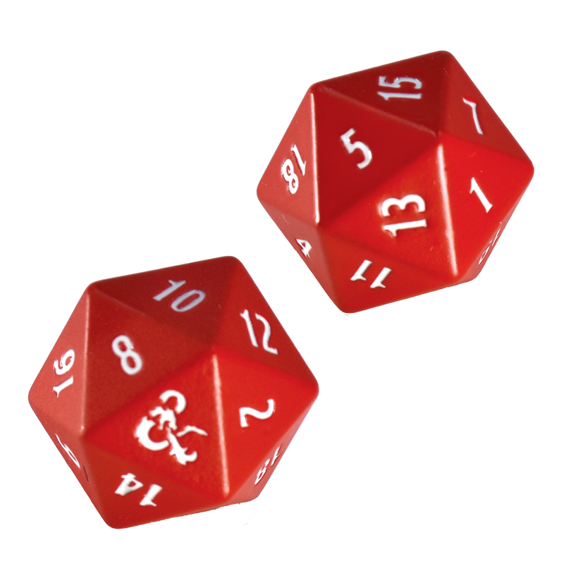Heavy Metal Red and White D20 Dice Set (2ct) for Dungeons & Dragons (Ultra PRO)