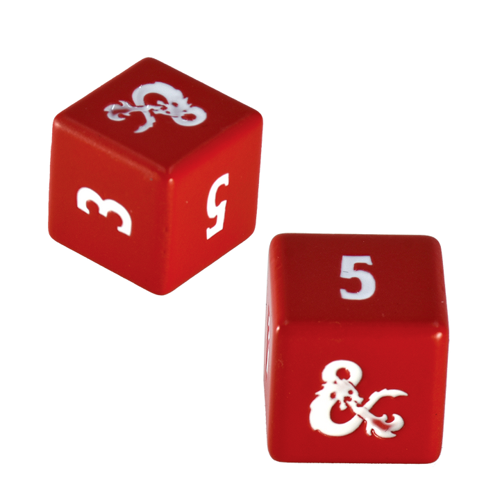 Heavy Metal Red and White D6 Dice Set (4ct) for Dungeons & Dragons (Ultra PRO)