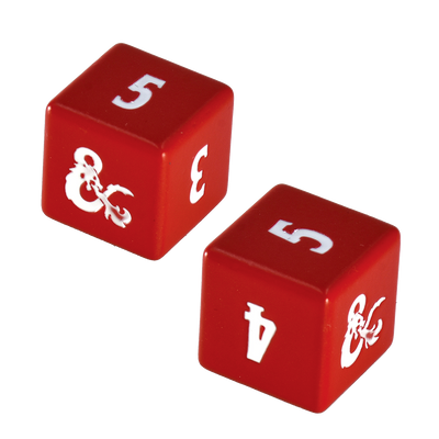 Heavy Metal Red and White D6 Dice Set (4ct) for Dungeons & Dragons (Ultra PRO)