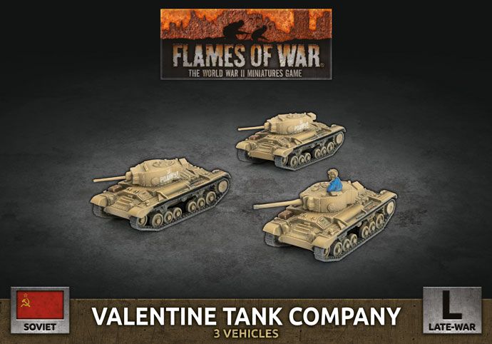 Flames of War: Valentine Tank Company (Plastic) (SBX69)