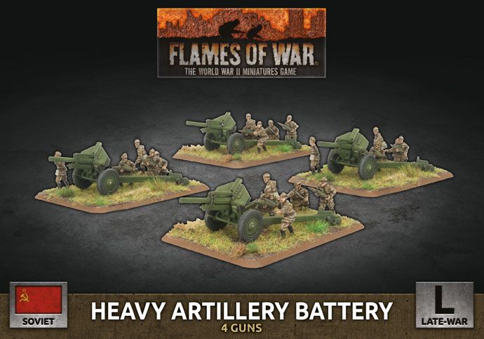 Flames of War: Heavy Artillery Battery (Plastic) (SBX75)