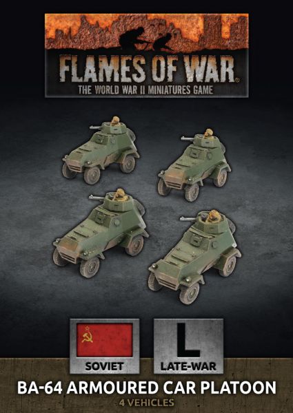 Flames of War: BA-64 Armoured Car Platoon (Plastic) (SBX76)