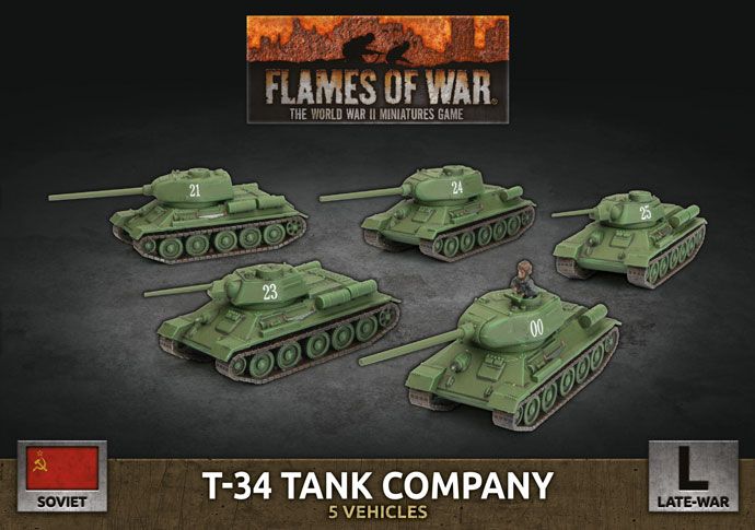 Flames of War: T-34 Tank Company (Plastic) (SBX66)