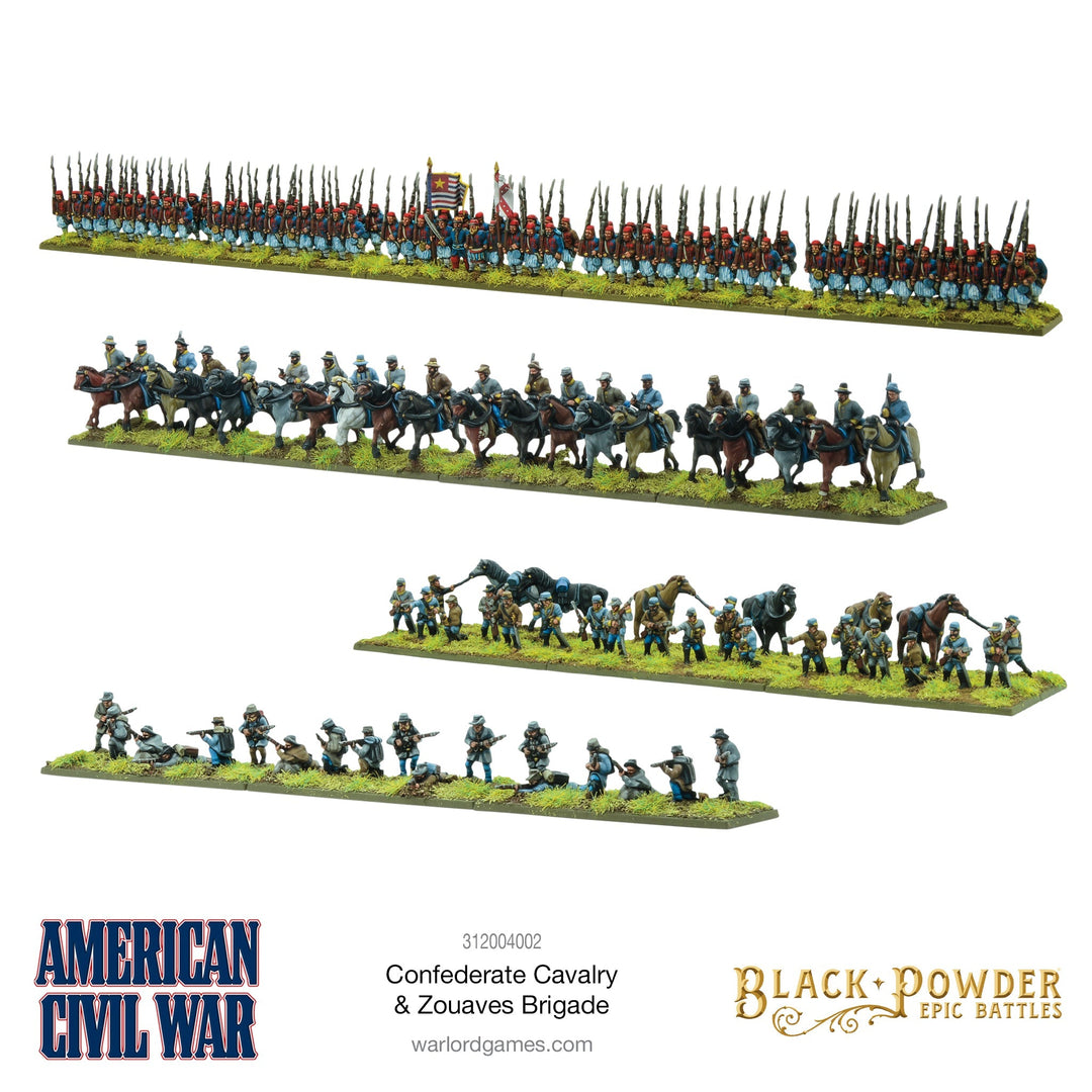 Black Powder Epic Battles - American Civil War Confederate Cavalry & Zouaves Brigade