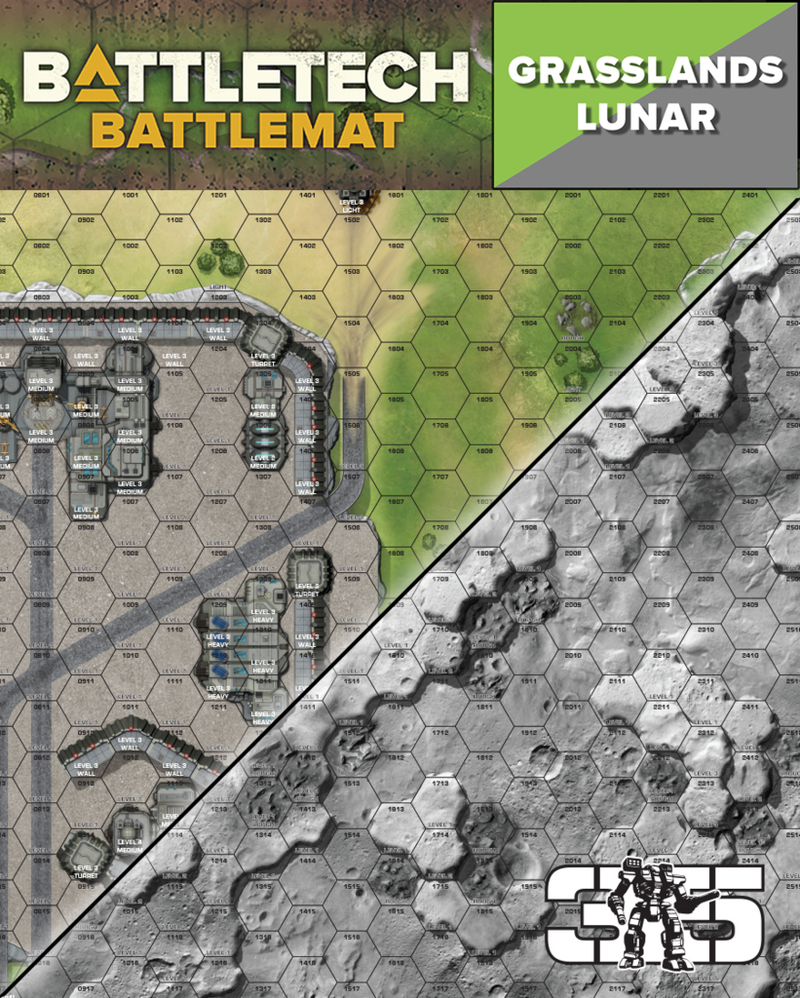 BattleTech: BattleMat Lunar/Grasslands B