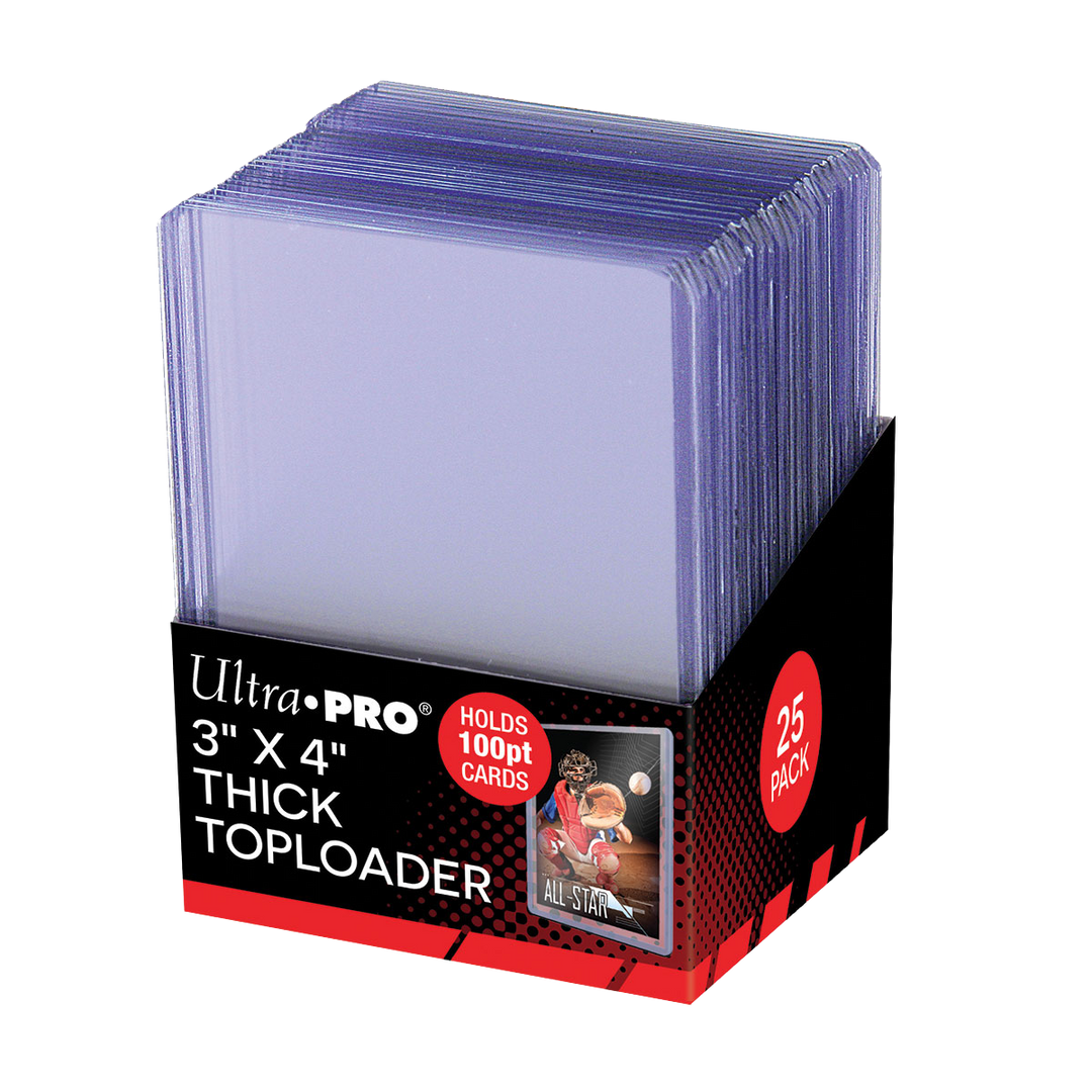3" x 4" Clear Thick 100PT Toploaders (25ct) (Ultra PRO)