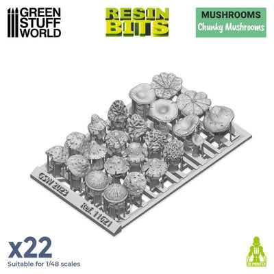 3D printed set - Chunky Mushrooms (Green Stuff World)