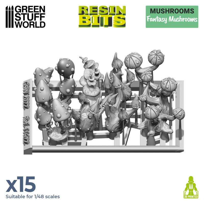 3D printed set - Fantasy Mushrooms (Green Stuff World)