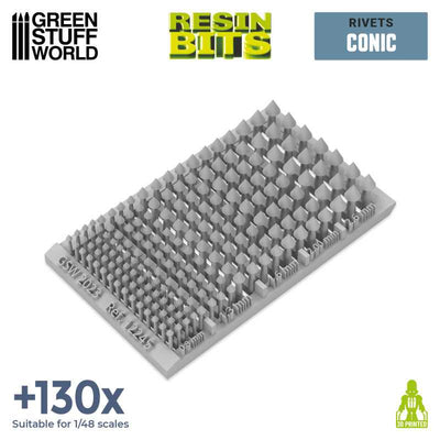 3D Printed Set - Micro Rivets - Conical (Green Stuff World)